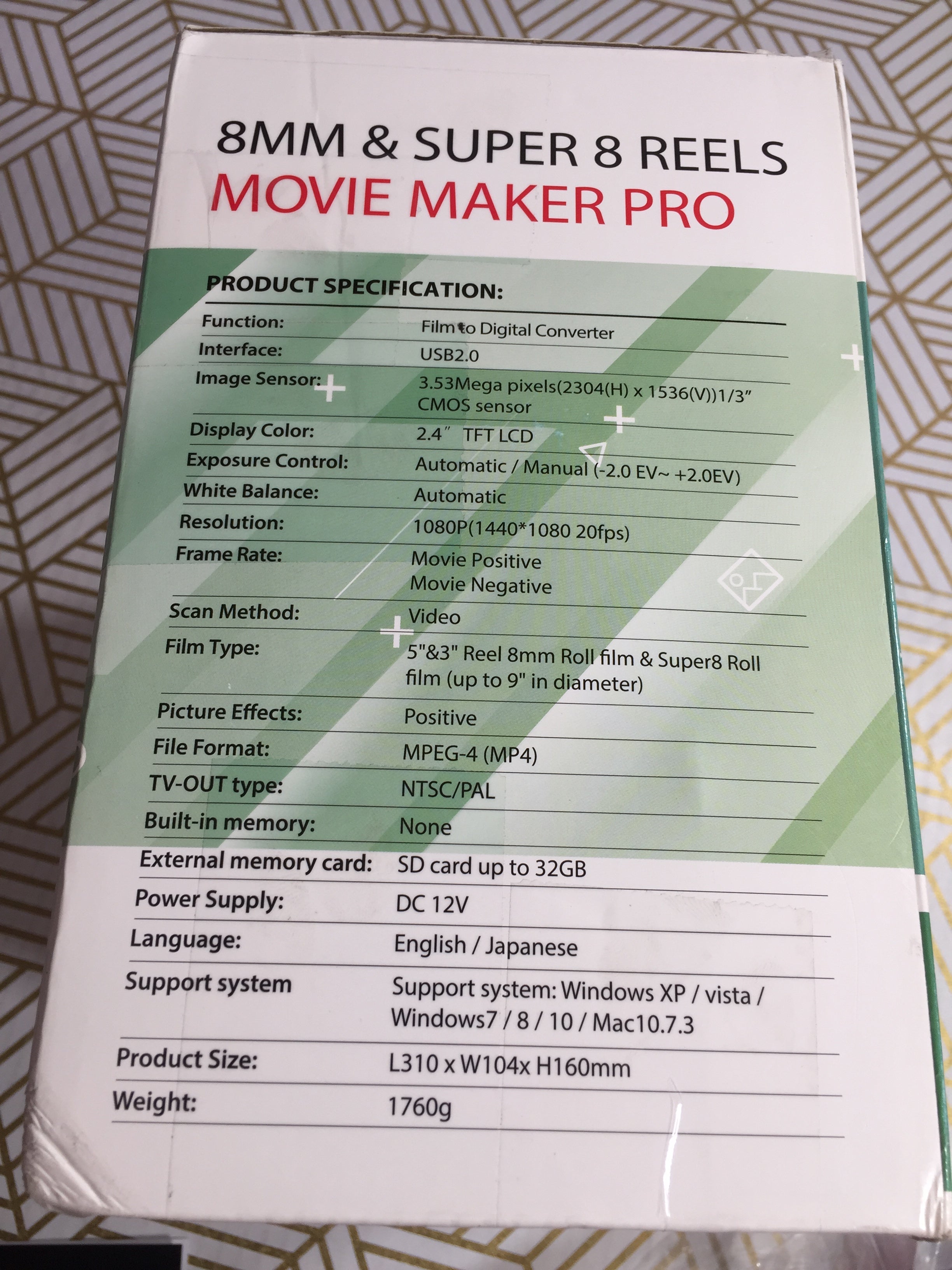 8mm & Super 8 Reels to Digital Film Scanner Converter, Film Digitizer (8038522093806)